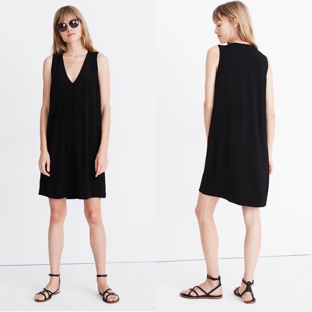 Madewell Black Sleeveless Dress